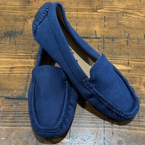 Navy Blue Loafers by Ruizu